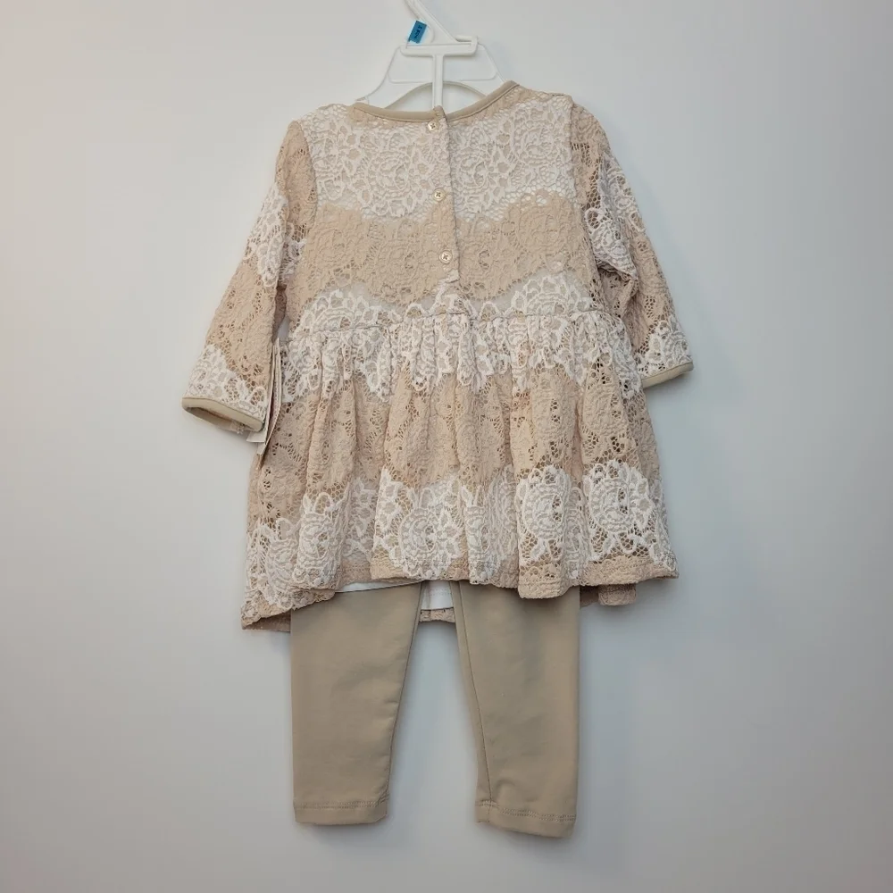 Kids lace dress with leggins marmellata